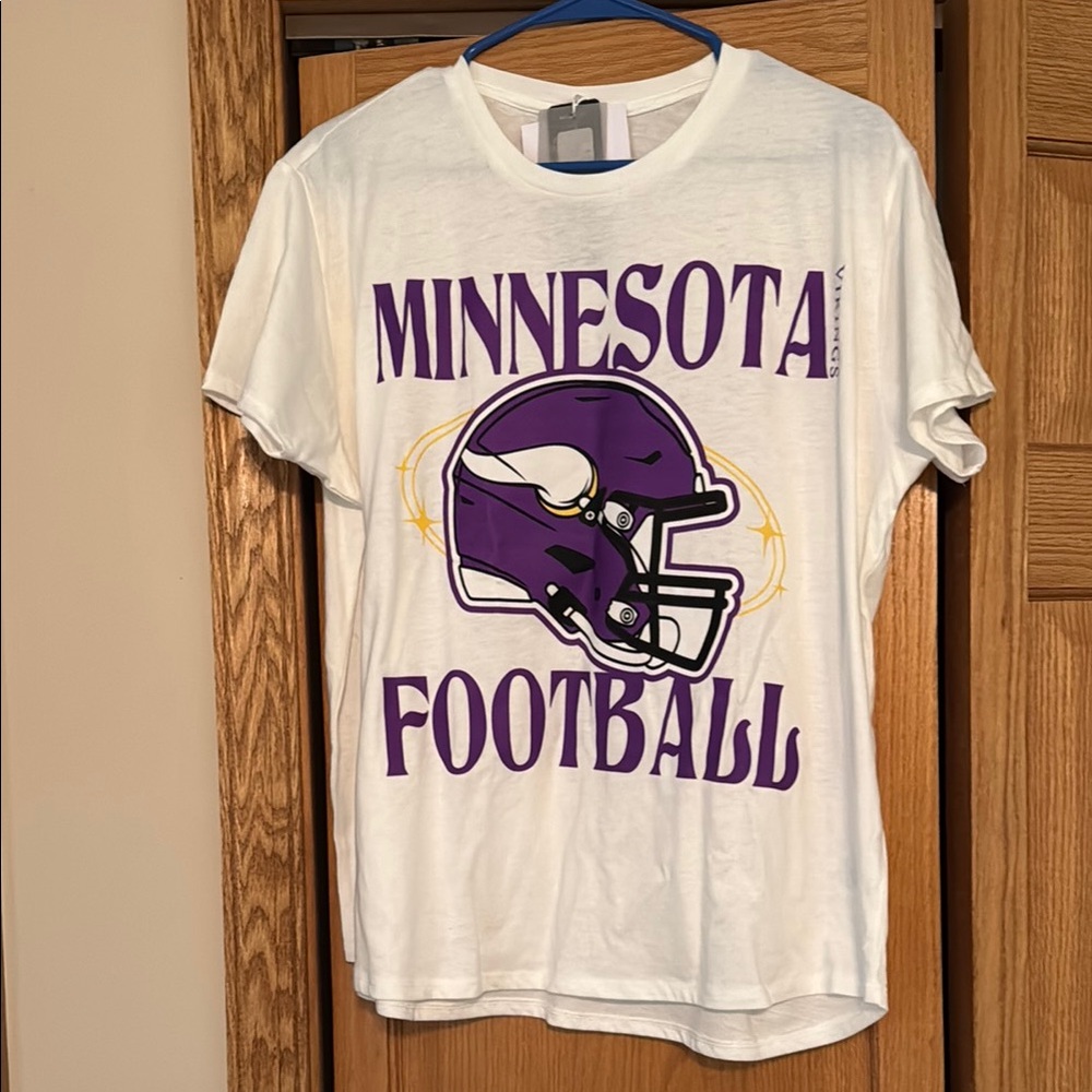Minnesota Football White and Purple Women's Top